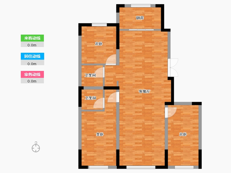 辽宁省-鞍山市-万象瑞府-102.28-户型库-动静线