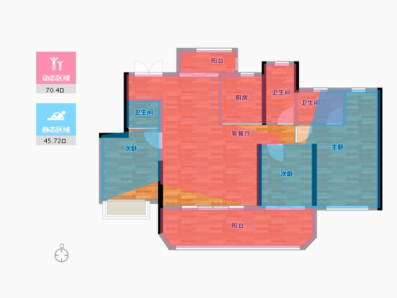 海南省-三亚市-保利海晏-109.93-户型库-动静分区