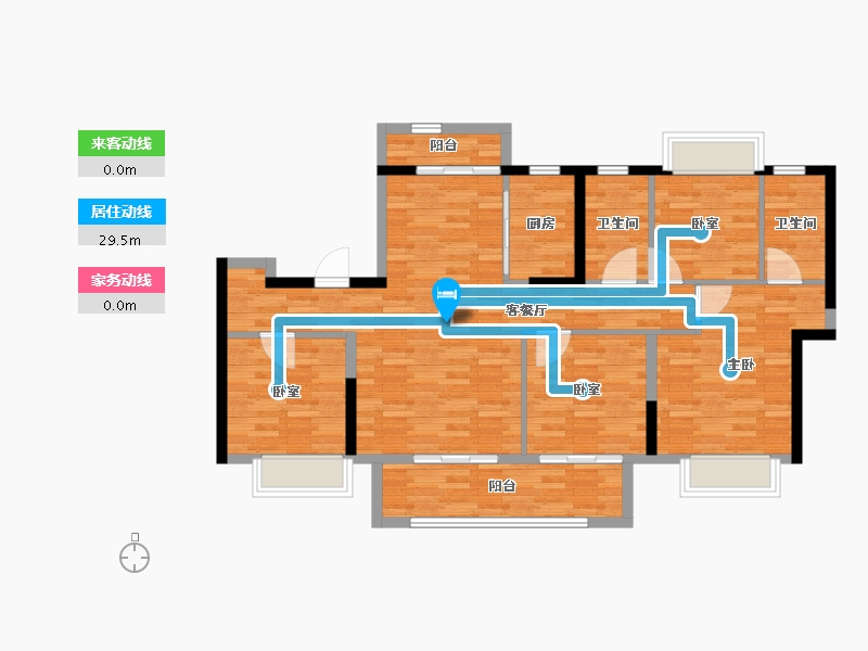 福建省-泉州市-书香悦璟-102.67-户型库-动静线