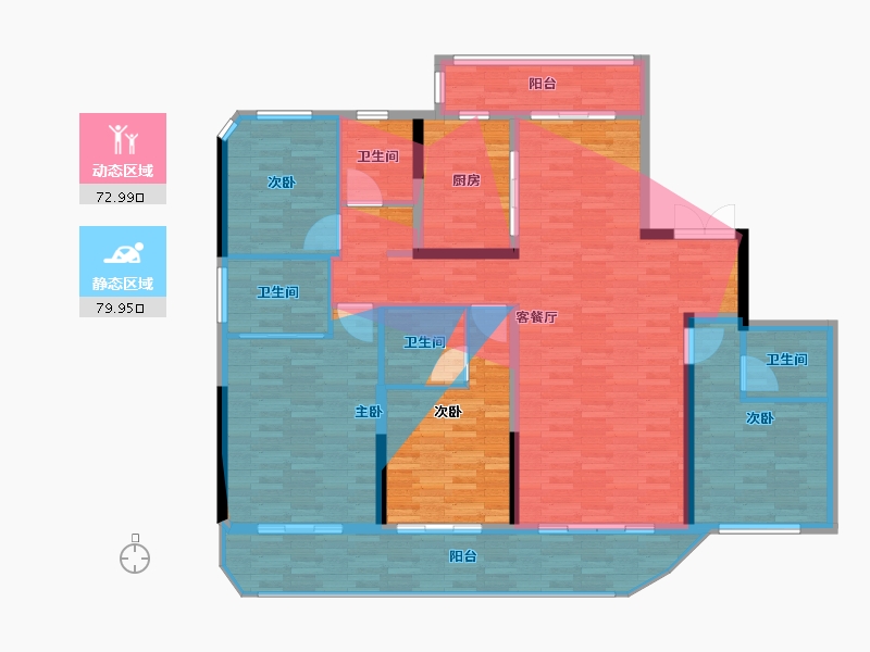 浙江省-绍兴市-金昌烟波辰鹭-152.62-户型库-动静分区