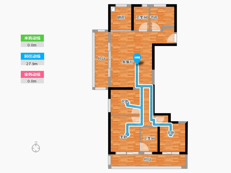 河南省-郑州市-万科·古翠隐秀-110.00-户型库-动静线