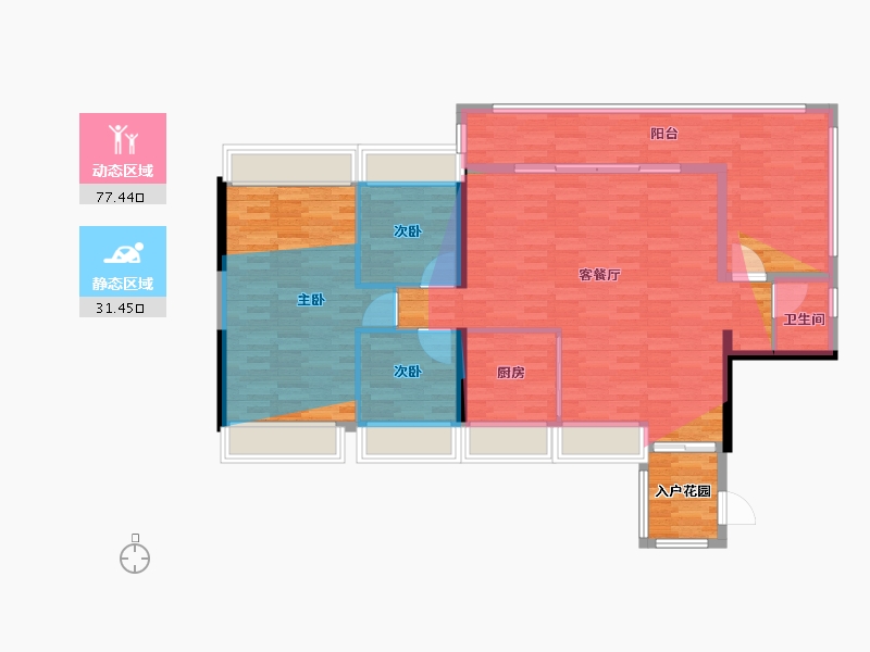 贵州省-贵阳市-保利明玥半山-110.16-户型库-动静分区