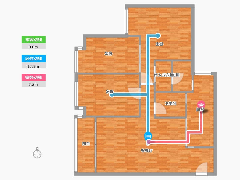 广东省-广州市-都市华庭(天河北路)-107.90-户型库-动静线