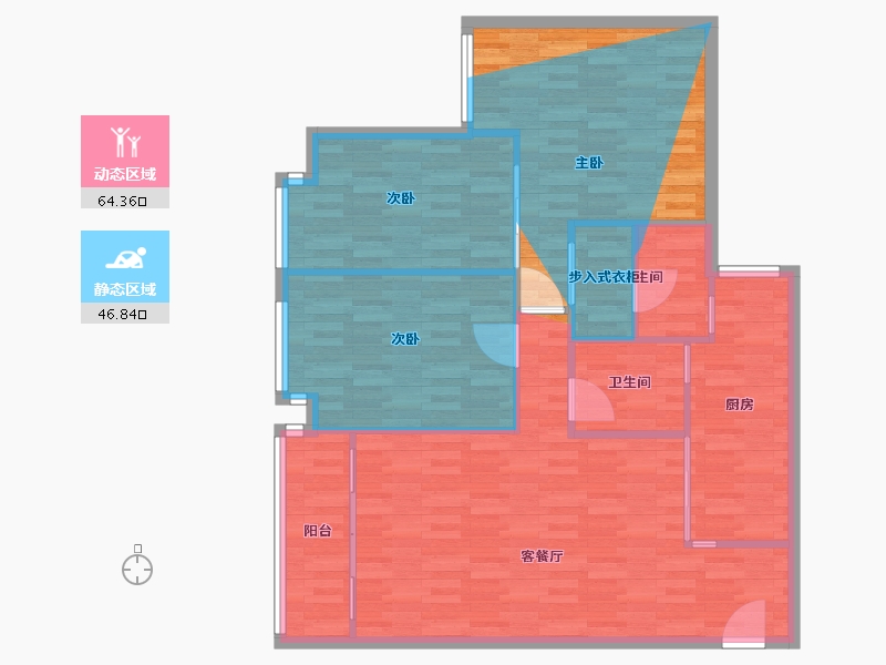 广东省-广州市-都市华庭(天河北路)-107.90-户型库-动静分区