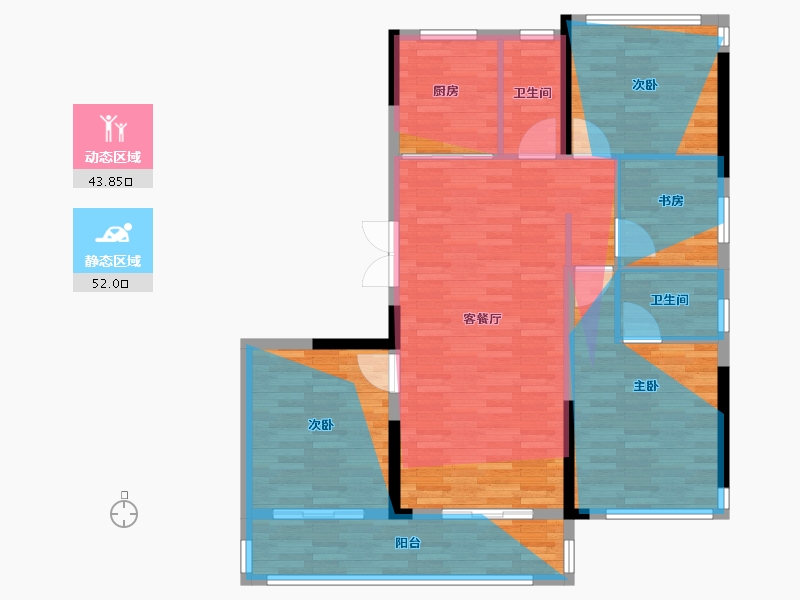 浙江省-绍兴市-金昌烟波辰鹭-103.90-户型库-动静分区