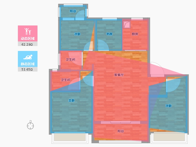 浙江省-宁波市-保利东方瑧悦-106.40-户型库-动静分区