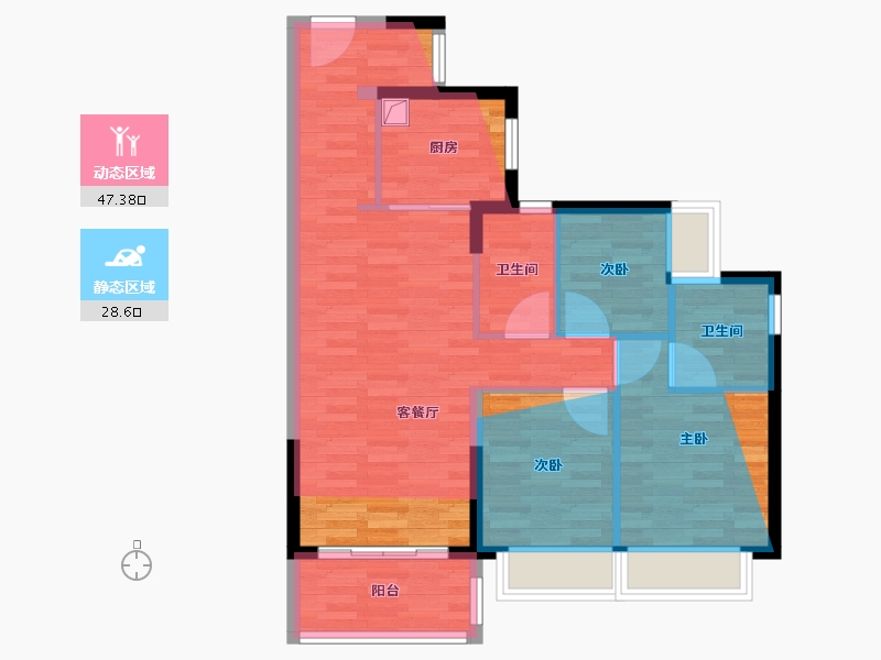 广东省-珠海市-时代都荟大境-84.42-户型库-动静分区