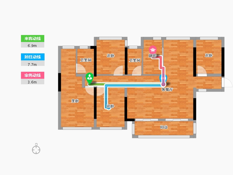 广西壮族自治区-南宁市-轨道云著-109.86-户型库-动静线