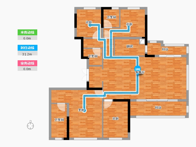 四川省-成都市-越秀天悦云萃二期-141.96-户型库-动静线