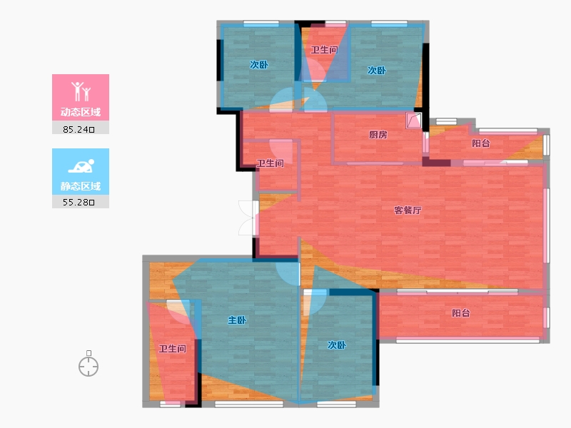 四川省-成都市-越秀天悦云萃二期-141.96-户型库-动静分区