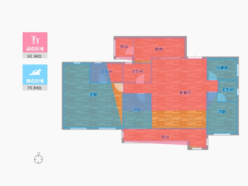 四川省-成都市-云门锦绣-165.60-户型库-动静分区