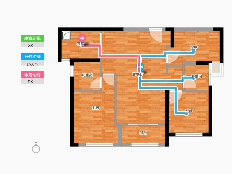 福建省-厦门市-海沧中心TOD璞瑞璞盛-71.96-户型库-动静线