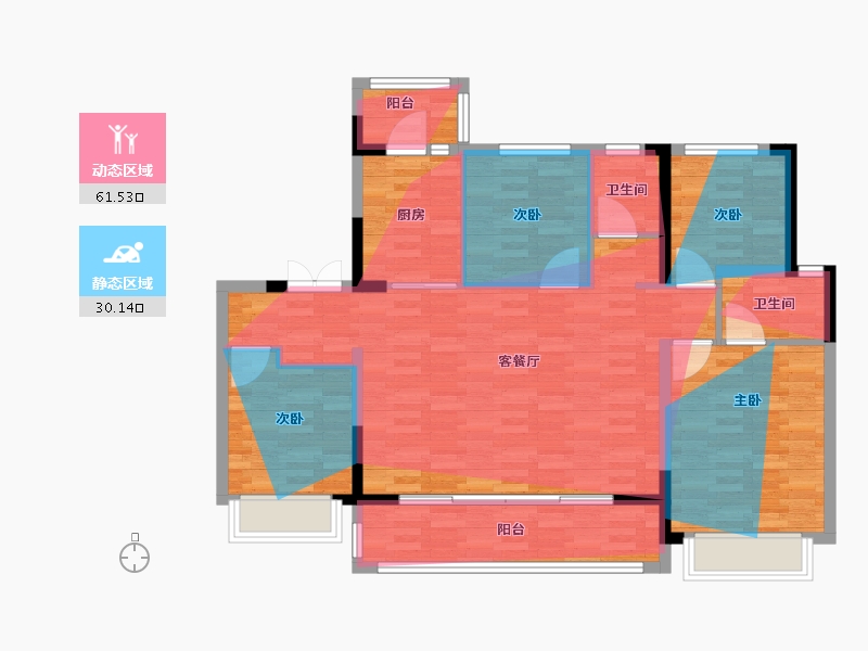 四川省-成都市-空港兴城锦楠府-103.49-户型库-动静分区