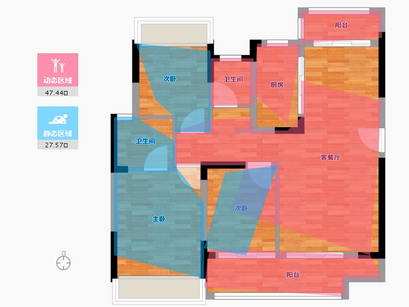 海南省-儋州市-中交·洋浦雅郡-82.30-户型库-动静分区