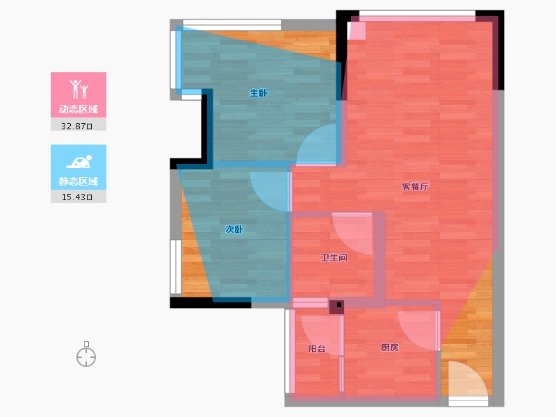 四川省-眉山市-水天花月-47.95-户型库-动静分区