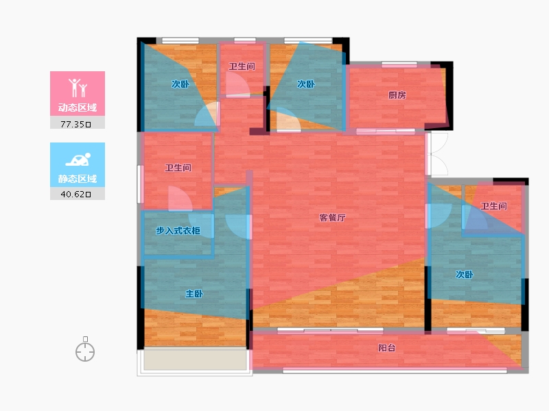 浙江省-湖州市-绿城·翠麓-133.28-户型库-动静分区