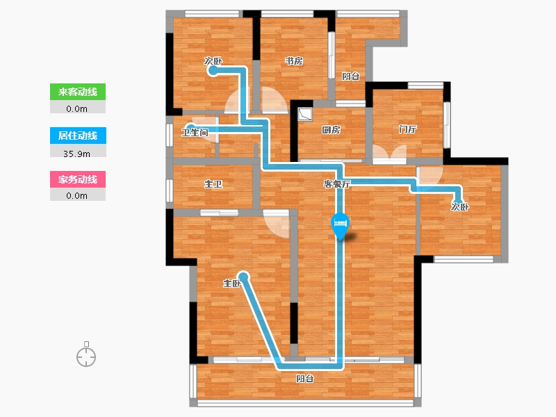 四川省-绵阳市-景茂誉玺-108.90-户型库-动静线