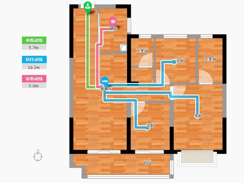 陕西省-榆林市-九建大锦·明珠城-81.50-户型库-动静线