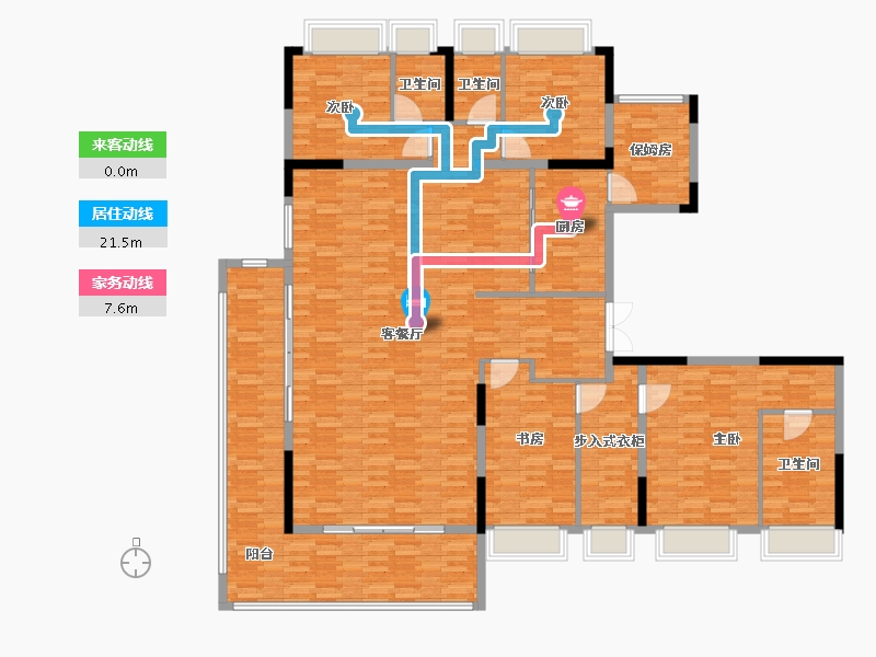 湖南省-长沙市-山墅一生-212.00-户型库-动静线