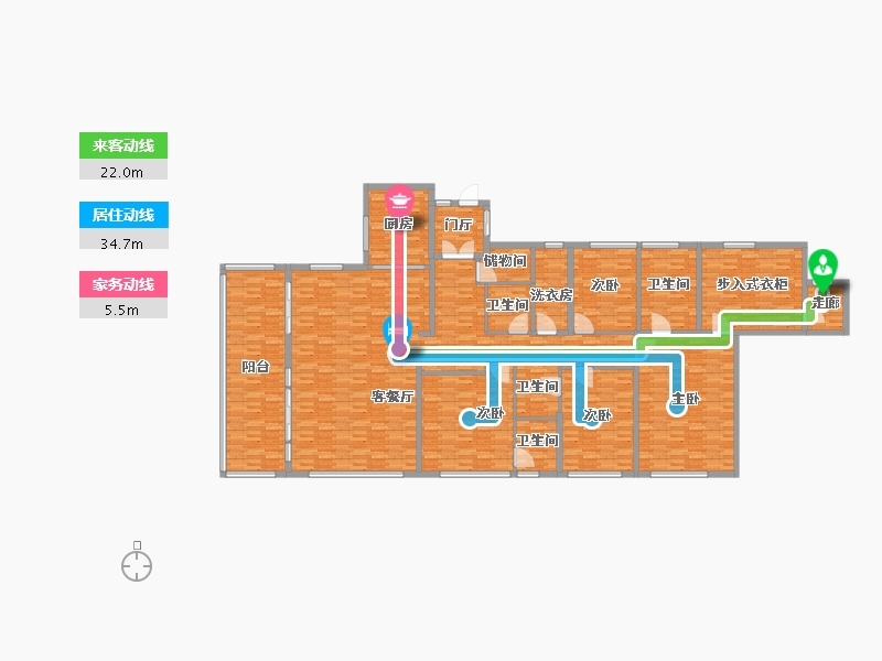 江苏省-南京市-中海·江南玖序-244.24-户型库-动静线