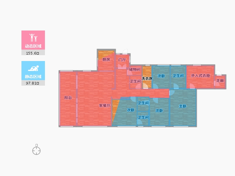 江苏省-南京市-中海·江南玖序-244.24-户型库-动静分区