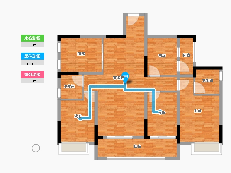 广西壮族自治区-桂林市-漓江郡府-102.40-户型库-动静线