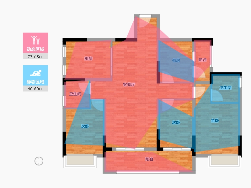 广西壮族自治区-桂林市-漓江郡府-102.40-户型库-动静分区