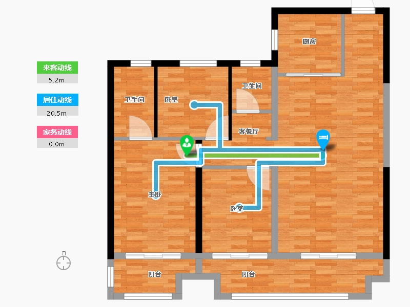 陕西省-西安市-中康华府-94.03-户型库-动静线