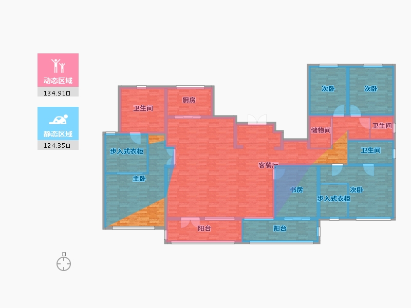 黑龙江省-佳木斯市-嘉瑞华府-238.98-户型库-动静分区