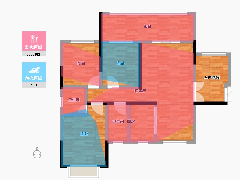 湖南省-湘潭市-状元府-96.35-户型库-动静分区