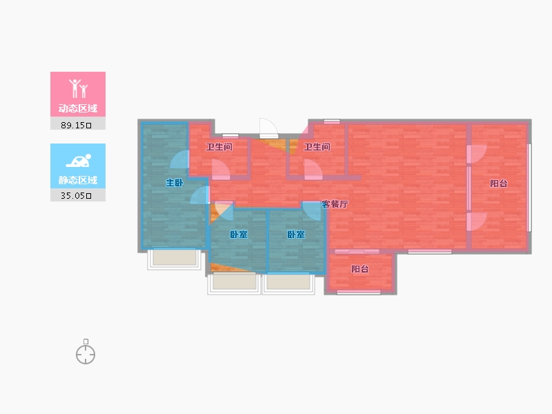 江苏省-南京市-扬子保利·江韵瑧悦-114.87-户型库-动静分区