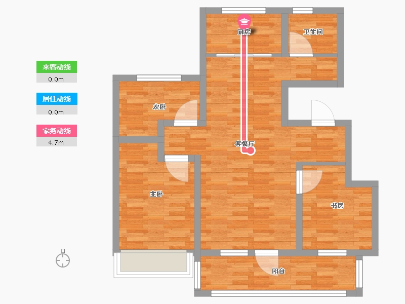 辽宁省-沈阳市-志城中央公园铂翠园-83.10-户型库-动静线