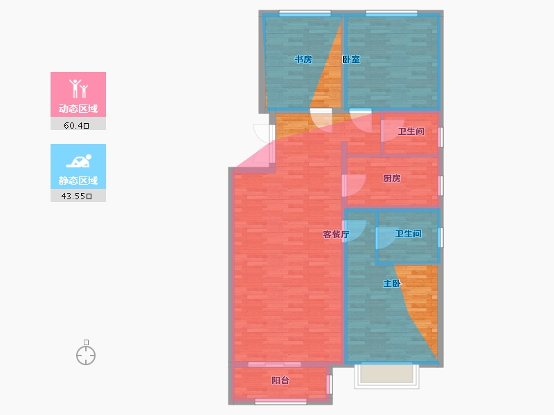 河北省-保定市-和美鑫苑二区-101.98-户型库-动静分区