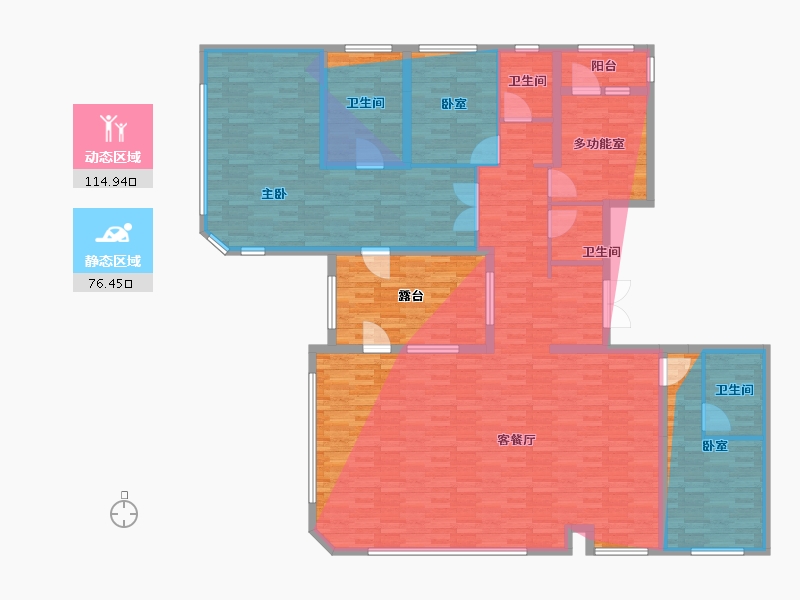 四川省-成都市-金茂璞逸锦江-179.10-户型库-动静分区