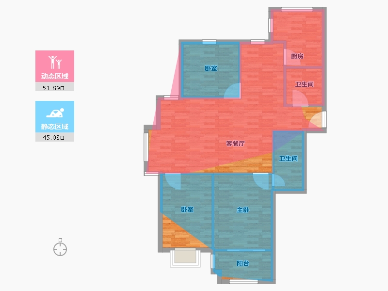 山东省-青岛市-华恩名座-110.01-户型库-动静分区