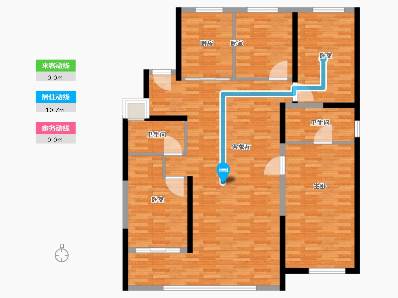 河南省-郑州市-万科翠湾中城MAX-123.80-户型库-动静线