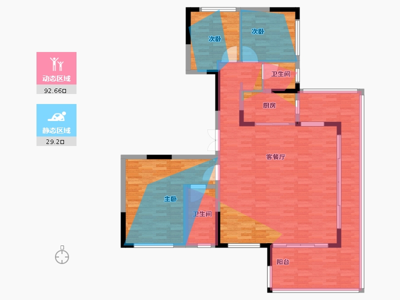 四川省-绵阳市-景茂誉玺-130.33-户型库-动静分区