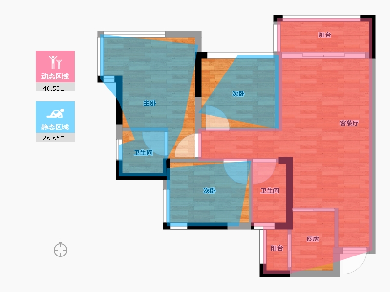 四川省-眉山市-水天花月-65.48-户型库-动静分区