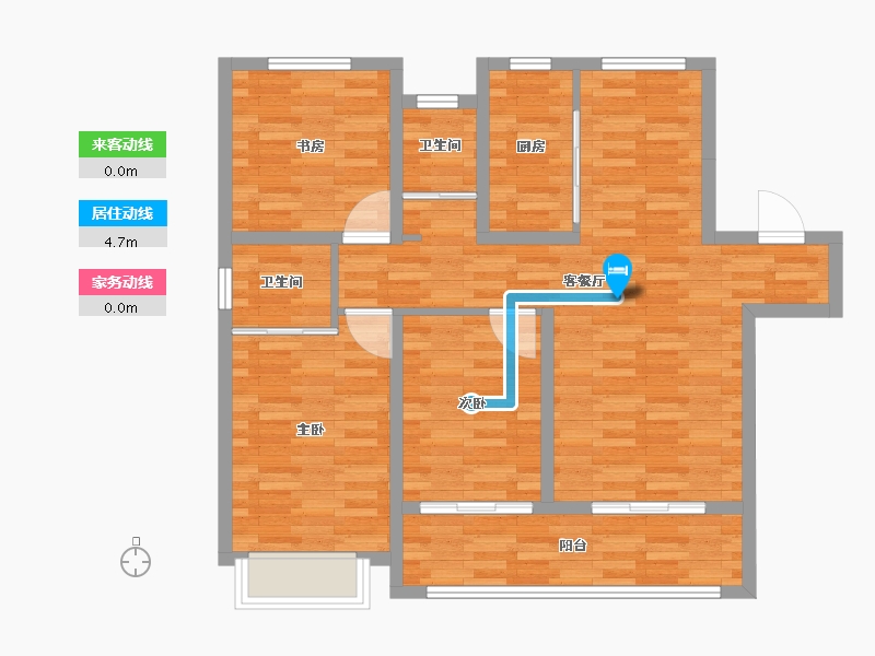 山西省-运城市-西建·天茂长郡-85.66-户型库-动静线