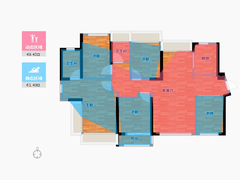 福建省-厦门市-建发鲤悦-107.82-户型库-动静分区