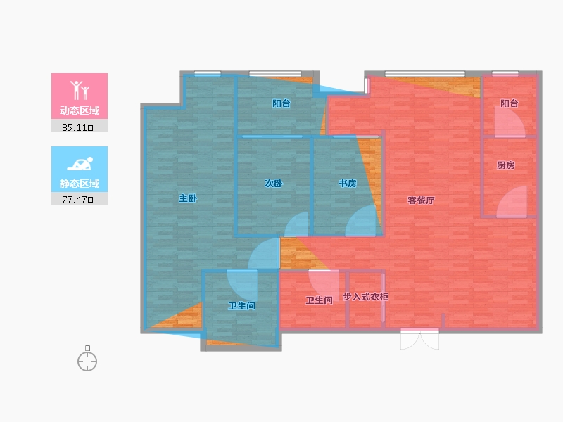 四川省-成都市-先锋若水居-200.00-户型库-动静分区