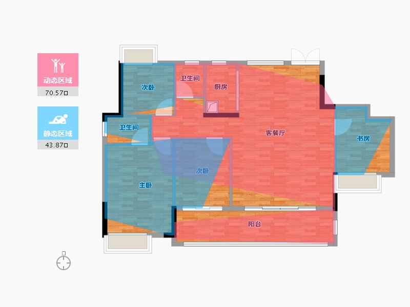 江西省-赣州市-祥光·公园宸章-114.40-户型库-动静分区