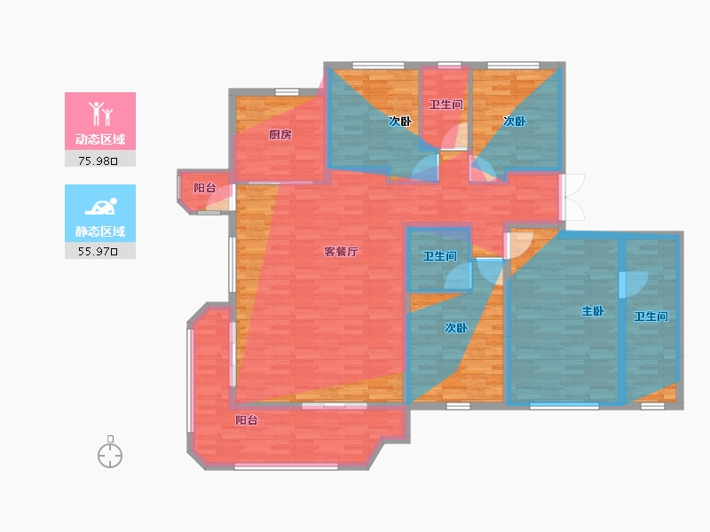 浙江省-宁波市-轨交缦岛-145.57-户型库-动静分区