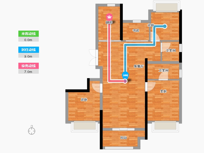 湖北省-黄冈市-久祥·城市之光-91.51-户型库-动静线