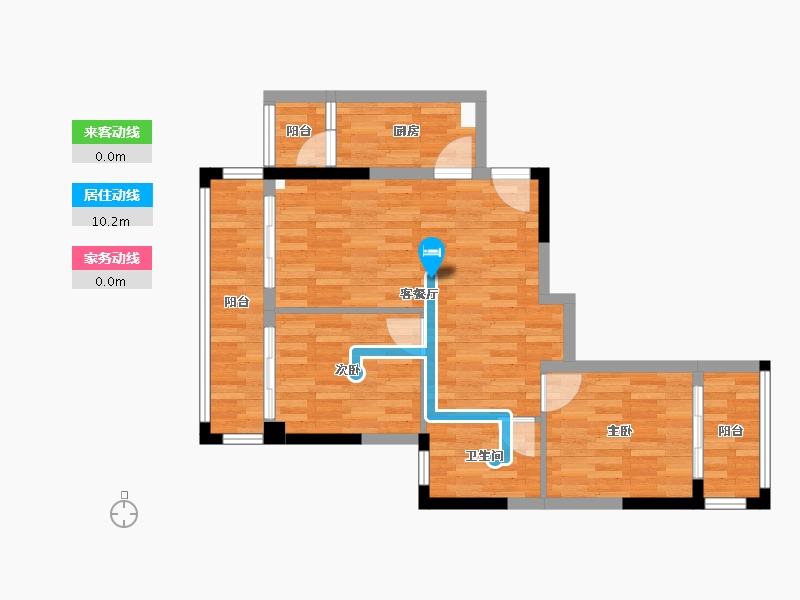 四川省-成都市-龙门春天小区-71.14-户型库-动静线