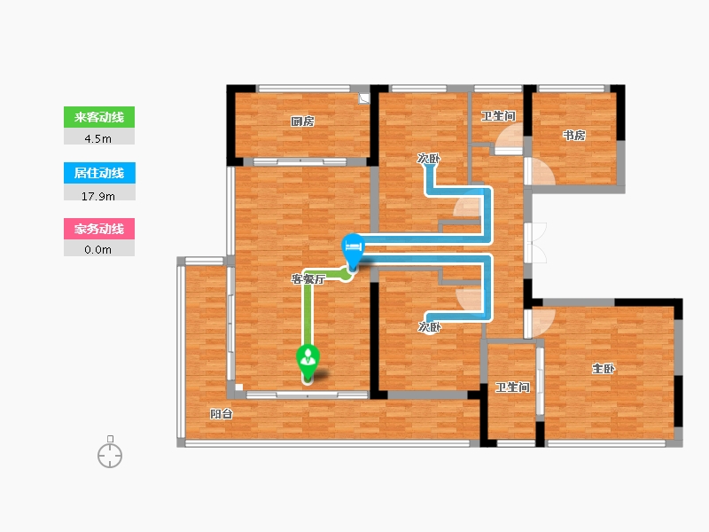 浙江省-温州市-湖畔壹号-131.29-户型库-动静线