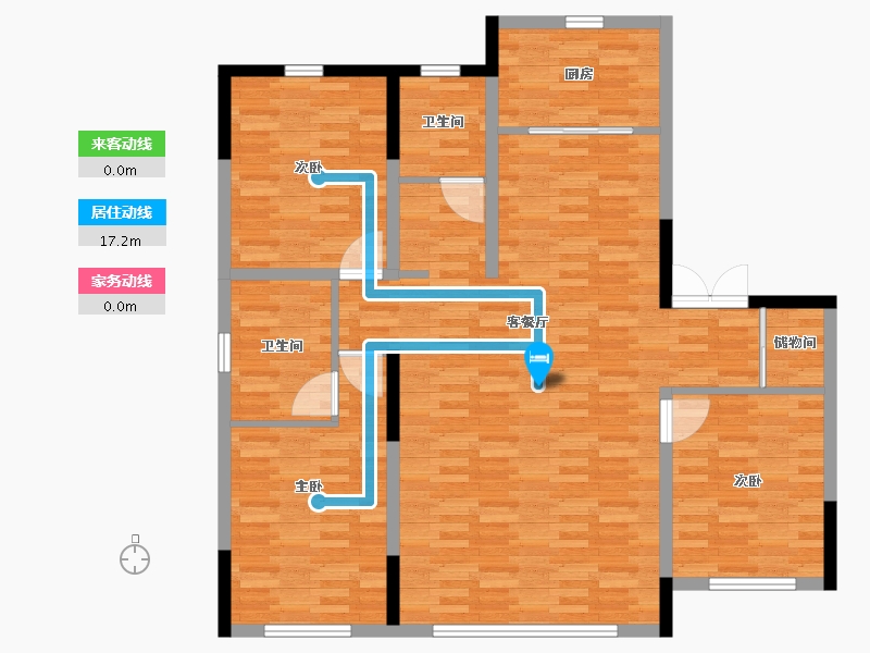 黑龙江省-哈尔滨市-汀澜湾-115.46-户型库-动静线