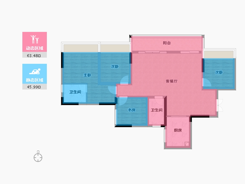 四川省-泸州市-三溪·城林西岸-98.00-户型库-动静分区