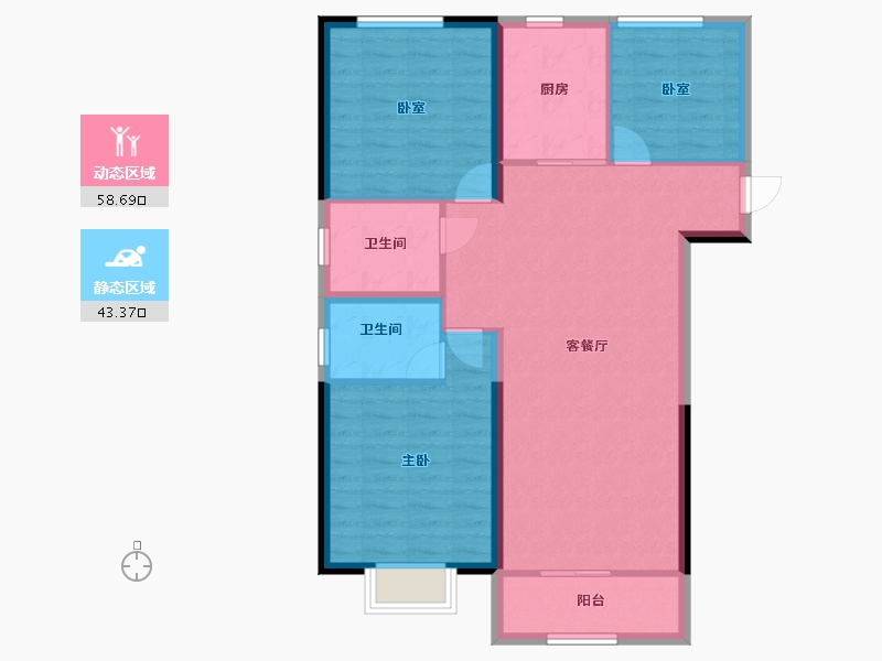 甘肃省-兰州市-瑞德御府-120.00-户型库-动静分区