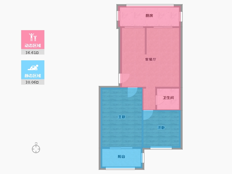 山西省-太原市-解放南路少年宫宿舍-52.83-户型库-动静分区